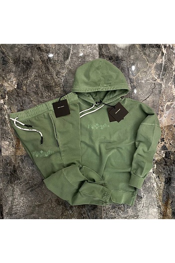 Мужские зелёные штаны Palm Angels   