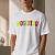Белая оверсайз футболка Moschino colourblocked logo