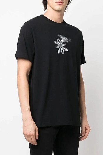 Чёрная оверсайз футболка Off-White Tribal Type   