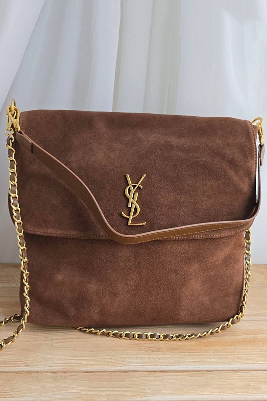 Замшевая сумка Yves Saint Laurent 31x32 см