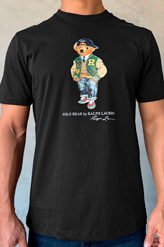Мужская футболка Роlо Ralрh Lаurеn Varsity Bear - Black