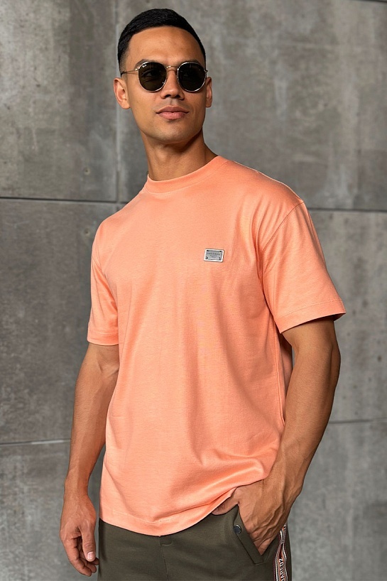 Футболка Dolce & Gabbana logo-plaque - Peach