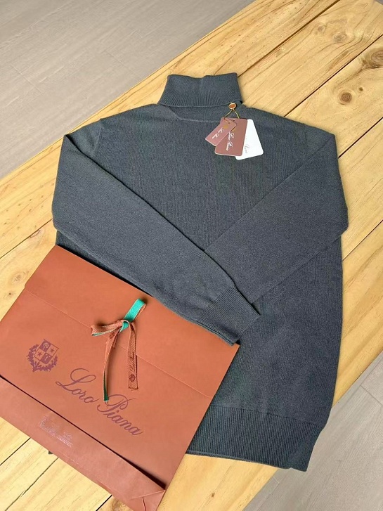 Мужская водолазка Loro Piana Premium - Dark Gray