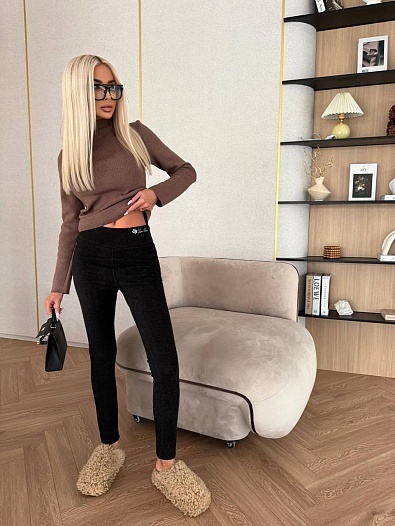 Женские утеплённые леггинсы Loro Piana Premium   