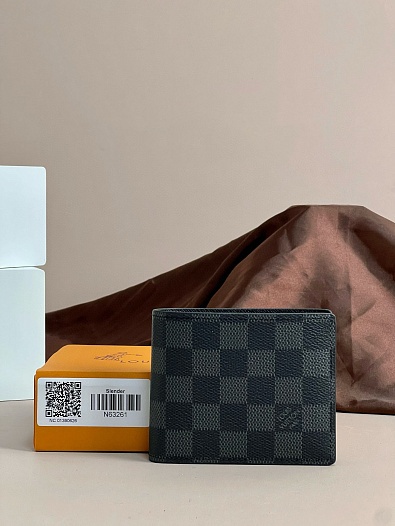 Кожаный кошелёк Louis Vuitton Slender Premium 11x8.5x1 см   