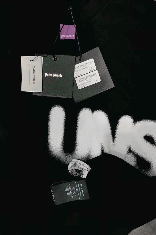 Мужская оверсайз футболка Palm Angels "Unspoken" - Black