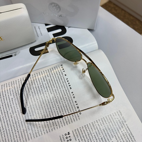 Солнцезащитные очки Versace Aviator - Green / Gold