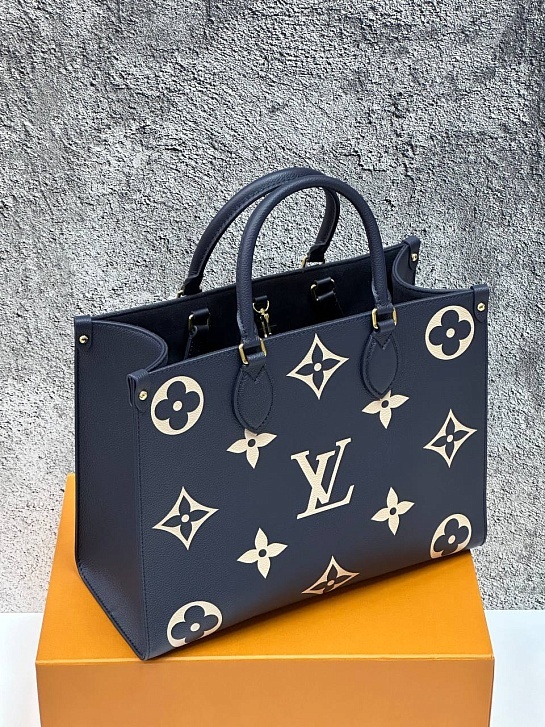 Женская сумка Louis Vuitton Onthego MM Premium 35x27x14 см - Navy