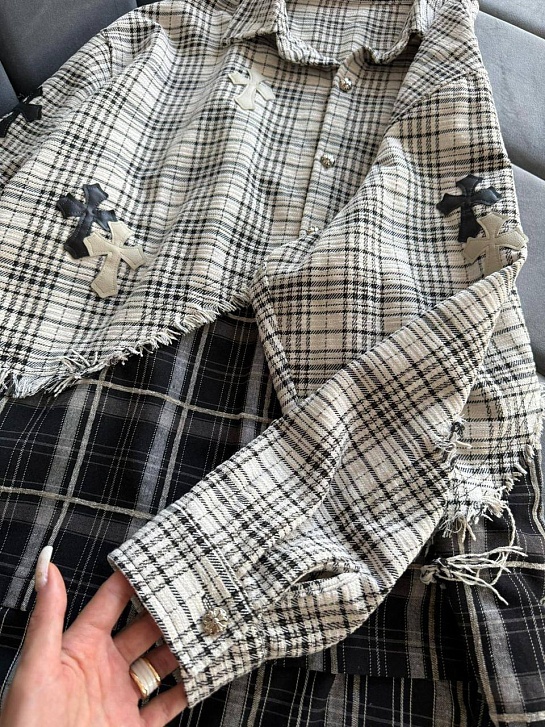 Женская рубашка в клетку Chrome Hearts