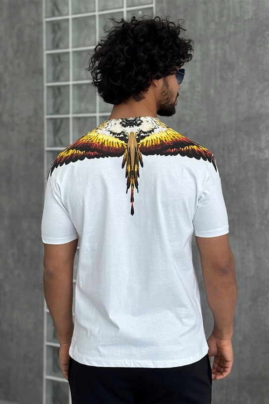 Белая футболка Marcelo Burlon County of Milan Solfolk Wings