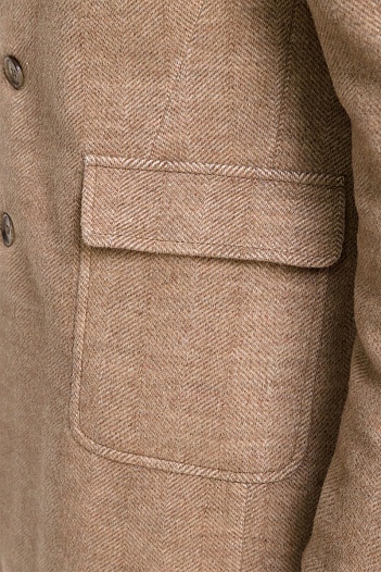 Кашемировое пальто Loro Piana logo-embroidered - Brown   