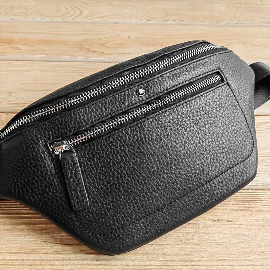 Кожаная сумка на пояс Montblanc 32x15 см