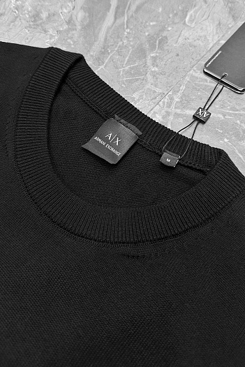 Мужская чёрная кофта Armani Exchange   