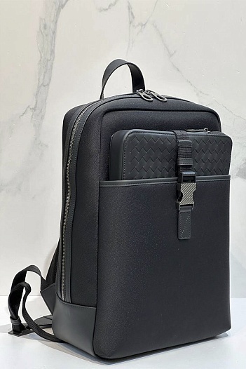 Черный рюкзак Bottega Veneta premium 36x25x15 см   