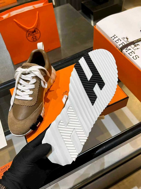 Женские комбинированные кроссовки Hermes Bouncing premium