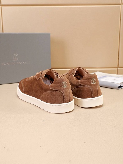 Замшевые кроссовки Brunello Cucinelli low-top - Beige   