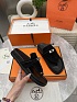 Женские кожаные шлёпанцы Hermes Empire premium