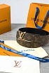 Кожаный ремень Louis Vuitton Initiales Monogram (длина 85 - 115 см)