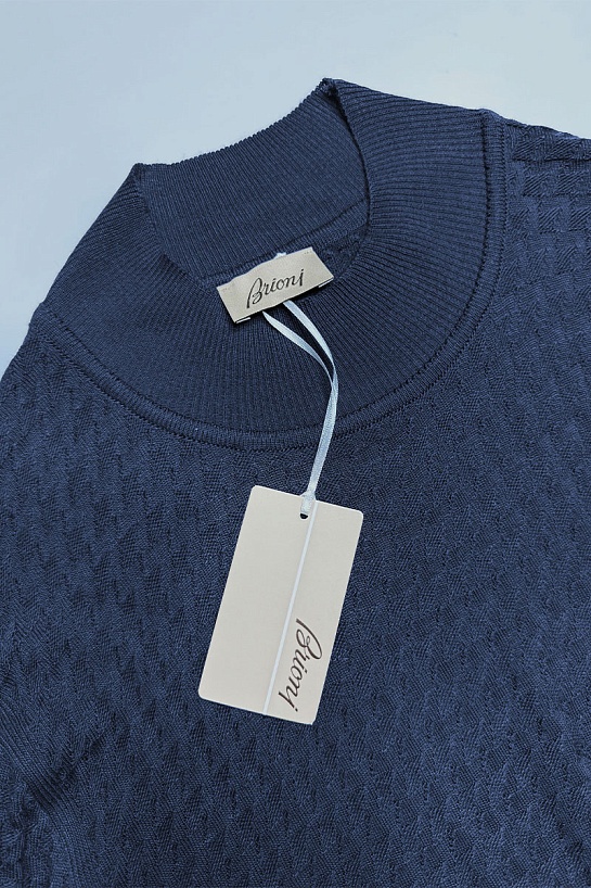 Мужская водолазка Brioni синего цвета