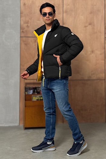 Мужской чёрный пуховик Moncler Katmai   