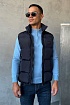 Мужской тёмно-синий жилет Hugo Boss logo-patch