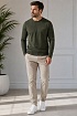 Мужской лонгслив Hugo Boss зелёного цвета