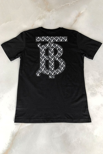Мужская футболка Burberry TB logo on back - Black   