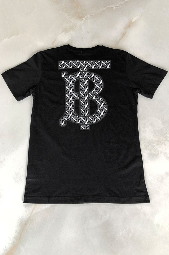 Мужская футболка Burberry TB logo on back - Black