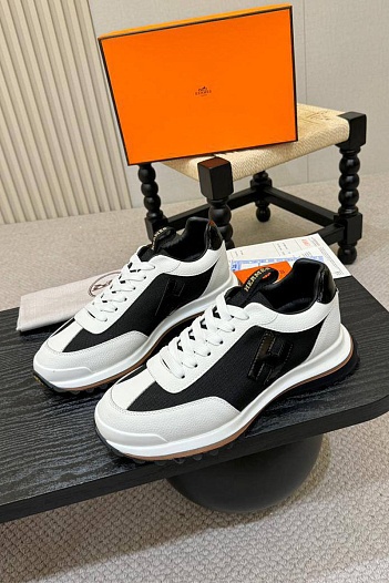 Мужские комбинированные кроссовки Hermes   