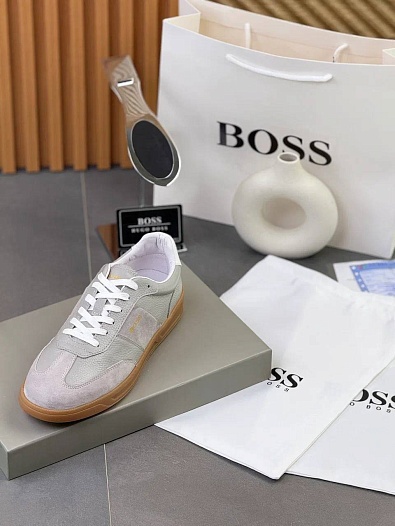 Комбинированные кроссовки Hugo Boss Brandon - Grey   
