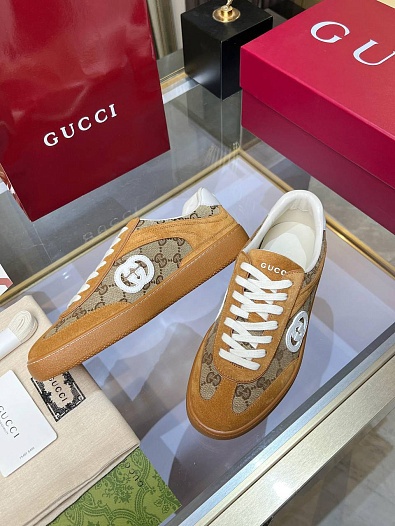 Женские кроссовки Gucci GG 75 Premium - Brown   