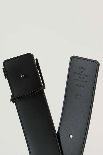 Кожаный ремень Louis Vuitton Initiales Damier Graphite (длина 85 - 115 см)   