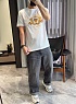 Белая футболка Versace Coupe Blason embroidered