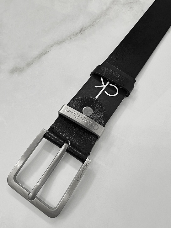 Мужской брендовый ремень Calvin Klein - Black