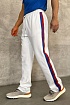 Белые спортивные штаны Moncler striped logo