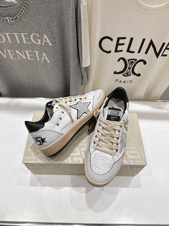 Женские кожаные кроссовки Golden Goose Super Star premium