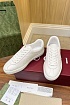 Женские кожаные кеды Gucci Premium - White