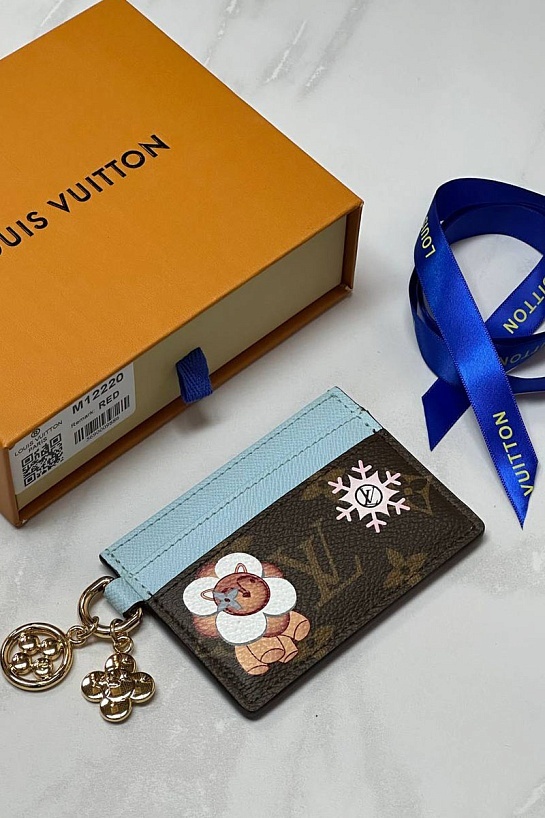Кожаный кардхолдер Louis Vuitton Charms Vivienne Premium 7.3x0.3x10.2 см