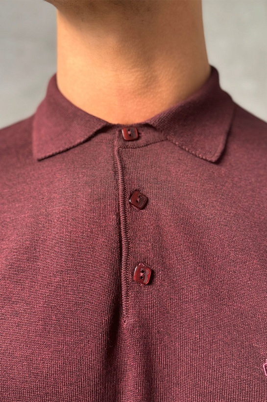 Классическое мужское поло Billionaire бордового цвета