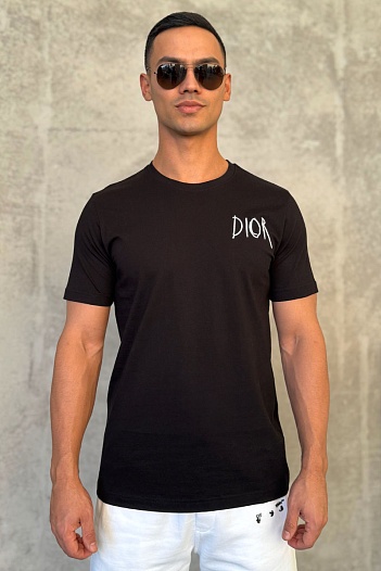 Мужская чёрная футболка Dior   