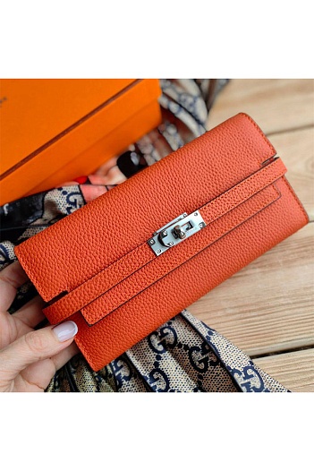 Кожаное портмоне Hermes Kelly 20.5x10 см (3 расцветки)   