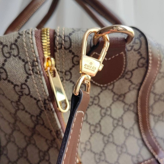 Дорожная сумка Gucci Interlocking G Duffle Bag in Beige 40x25 см