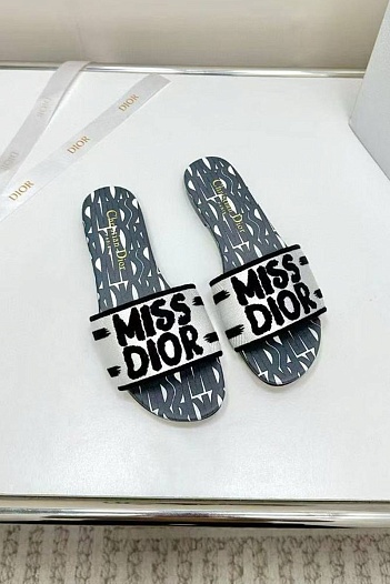 Женские шлёпанцы Dior Dway Premium - Navy   