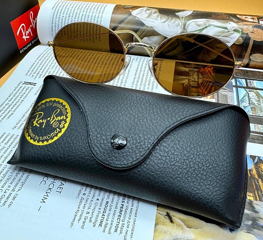 Солнцезащитные очки Ray-Ban Oval Metal - Brown   