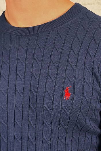 Мужской джемпер Polo Ralph Lauren cable-knit - Navy   