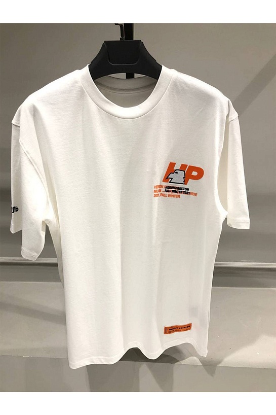 Мужская оверсайз футболка Heron Preston Eagle - White