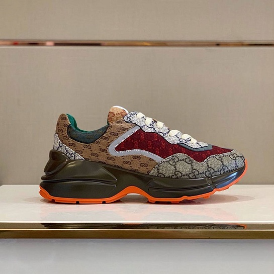 Мужские кроссовки Gucci Rhyton - Brick Red