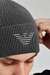 Шапка серого цвета Emporio Armani