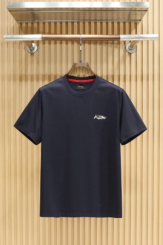 Мужская чёрная футболка Kiton premium