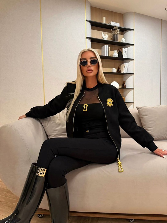 Женский бомбер Schiaparelli premium - Black